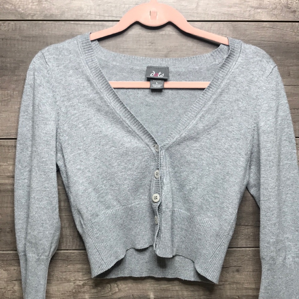 Gray cardigan!